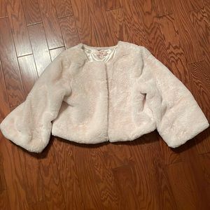 GB Girls Faux Fur Shawl wrap, short jacket., size XL